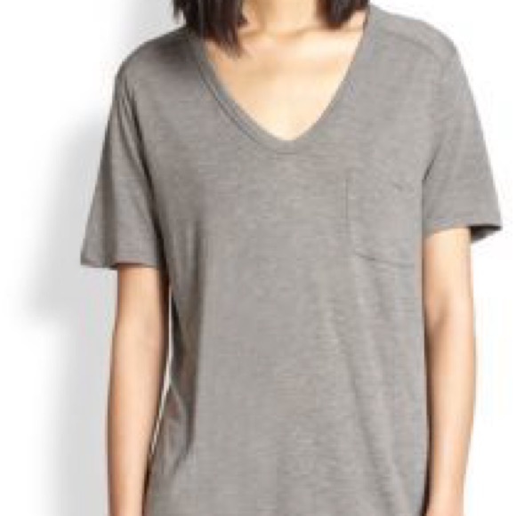 T By Classic Pocket Tee
Grey V-neck T-shirt by Alexander Wang - Picture 8 of 8